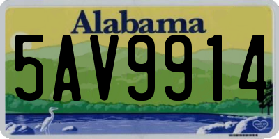 AL license plate 5AV9914