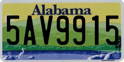 AL license plate 5AV9915