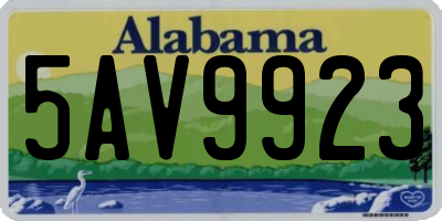 AL license plate 5AV9923