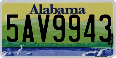 AL license plate 5AV9943