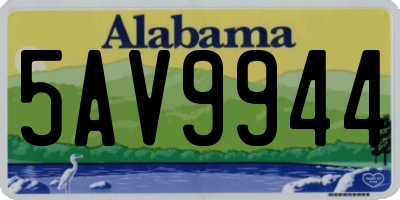 AL license plate 5AV9944