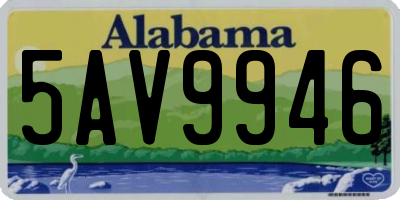 AL license plate 5AV9946