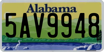 AL license plate 5AV9948