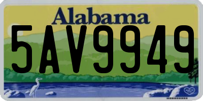 AL license plate 5AV9949
