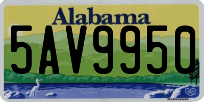 AL license plate 5AV9950