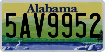 AL license plate 5AV9952