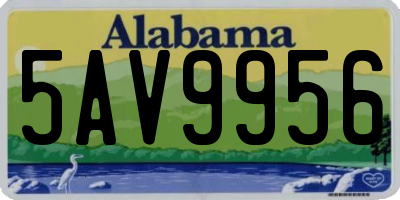 AL license plate 5AV9956