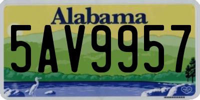 AL license plate 5AV9957