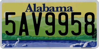 AL license plate 5AV9958