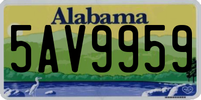 AL license plate 5AV9959