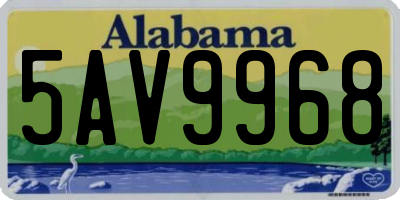 AL license plate 5AV9968