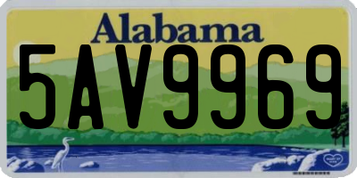 AL license plate 5AV9969