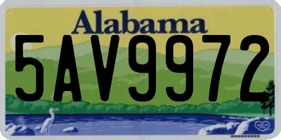 AL license plate 5AV9972