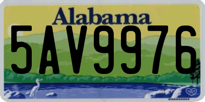 AL license plate 5AV9976