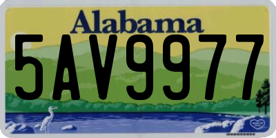 AL license plate 5AV9977