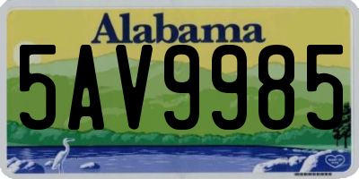 AL license plate 5AV9985