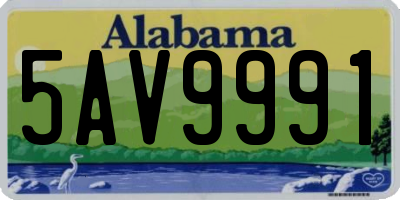AL license plate 5AV9991