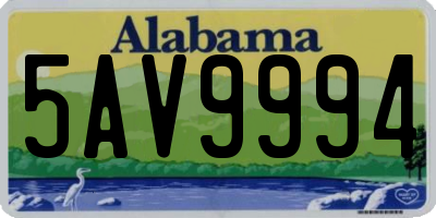 AL license plate 5AV9994