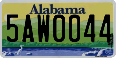 AL license plate 5AW0044