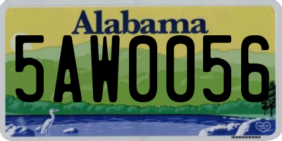 AL license plate 5AW0056