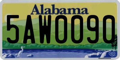 AL license plate 5AW0090
