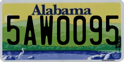 AL license plate 5AW0095