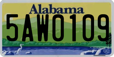 AL license plate 5AW0109
