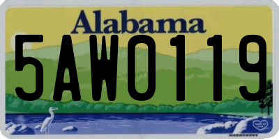 AL license plate 5AW0119