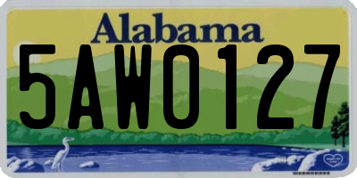 AL license plate 5AW0127