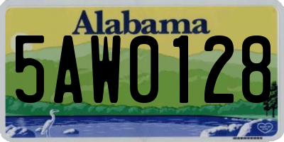 AL license plate 5AW0128