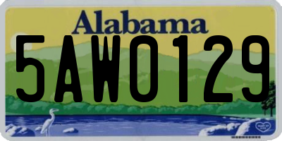 AL license plate 5AW0129