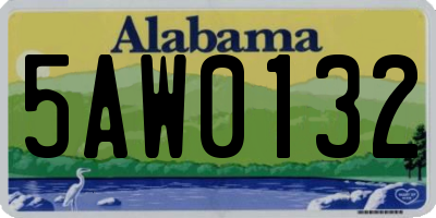 AL license plate 5AW0132