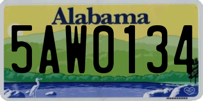 AL license plate 5AW0134