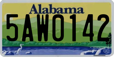 AL license plate 5AW0142