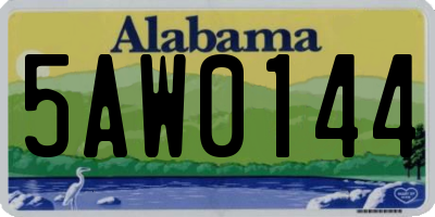 AL license plate 5AW0144