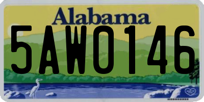 AL license plate 5AW0146