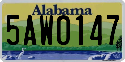 AL license plate 5AW0147