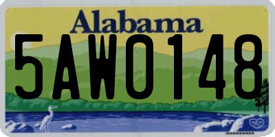 AL license plate 5AW0148