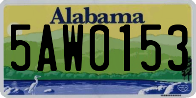 AL license plate 5AW0153