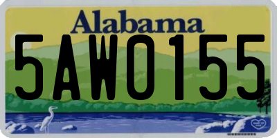 AL license plate 5AW0155