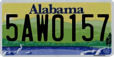 AL license plate 5AW0157