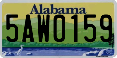 AL license plate 5AW0159