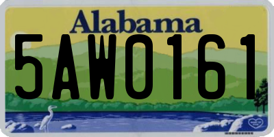 AL license plate 5AW0161