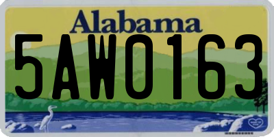 AL license plate 5AW0163