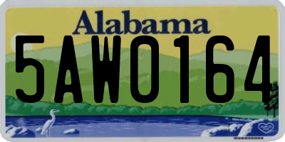 AL license plate 5AW0164