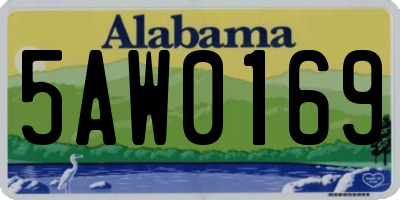 AL license plate 5AW0169