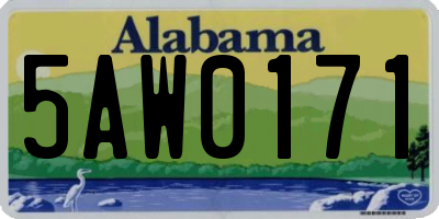 AL license plate 5AW0171