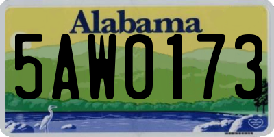 AL license plate 5AW0173
