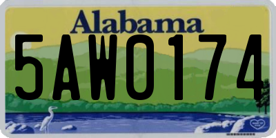 AL license plate 5AW0174