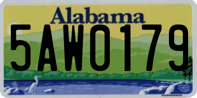 AL license plate 5AW0179